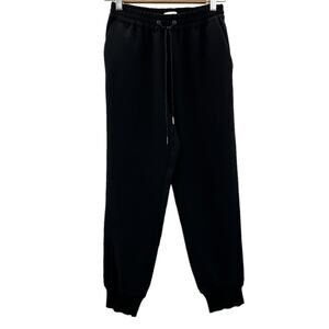 Aritzia Wilfred Solid Black Mid Rise Ankle Length Drawstring Pull On‎ Joggers XS